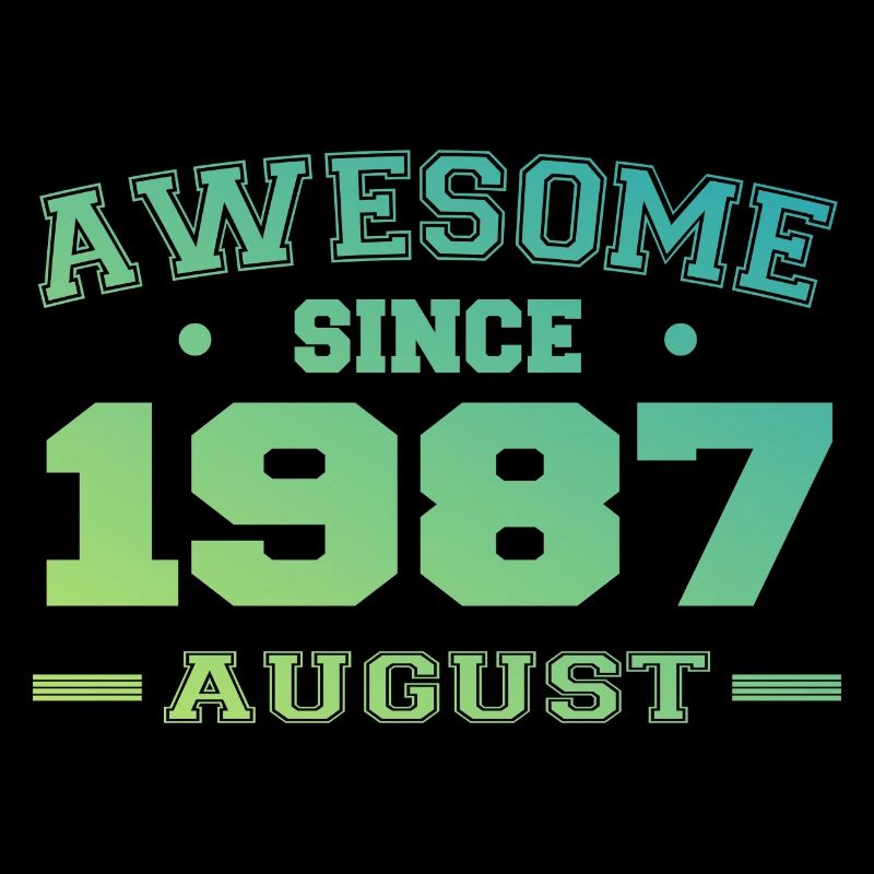 1987 Août Année Naissance Anniversaire Août 1987