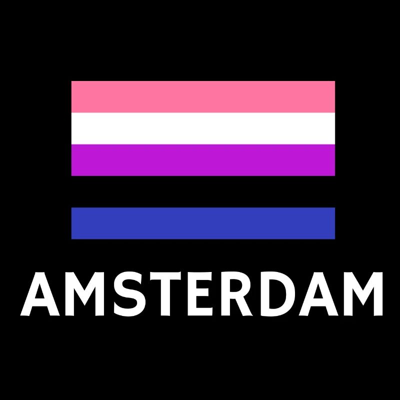 Genderfluid Pride Flagge Amsterdam