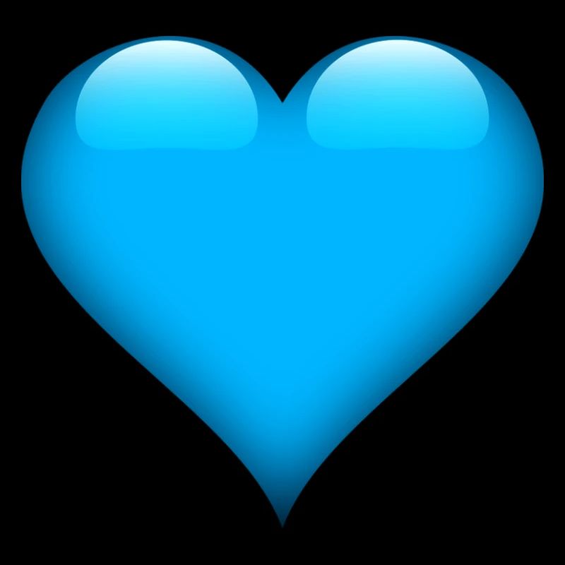 Blaues Gloss-Herz Design
