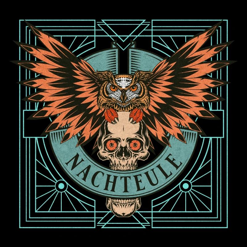 Nachteule Schädel Pank