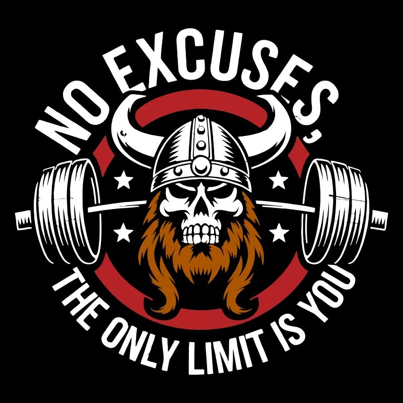 Wikinger Schädel Motivierende Gym Grafik