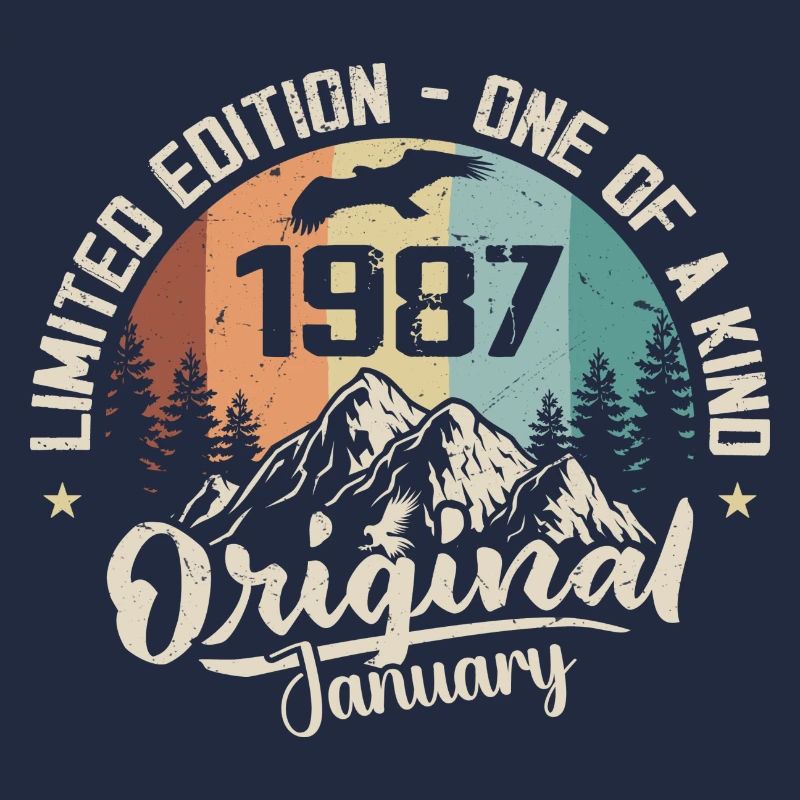 Janvier 1987 Original Cadeau D'anniversaire 39 Ans