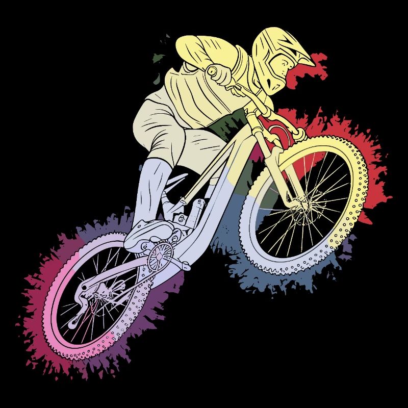Aventure en VTT de style arc-en-ciel