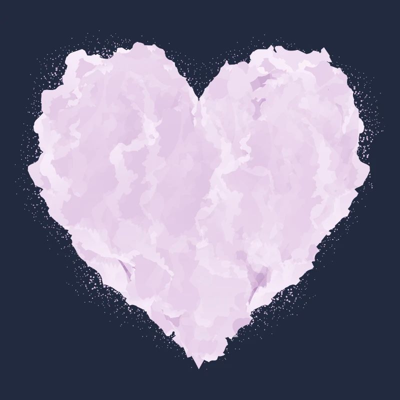 Coeur rose à l’aspect nuage – design doux