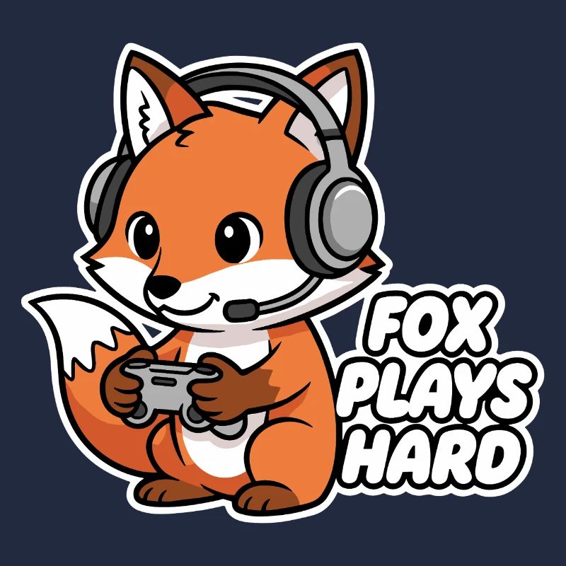 Fuchs mit Headset Spielheld