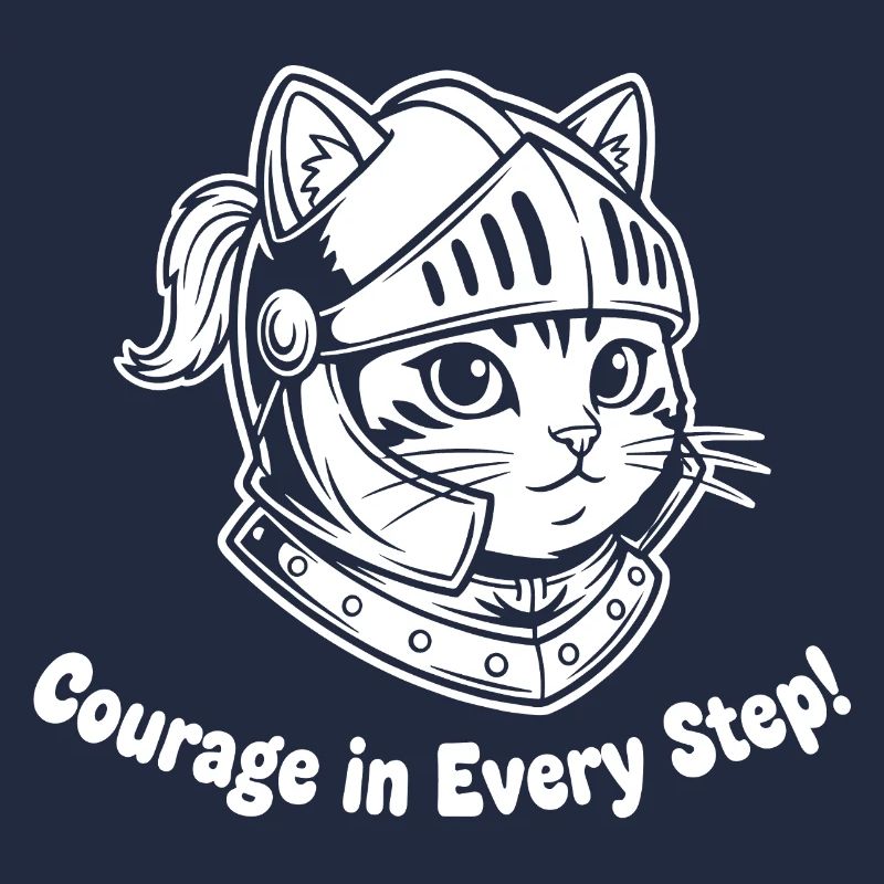 Cat Knight Courage in Every Step