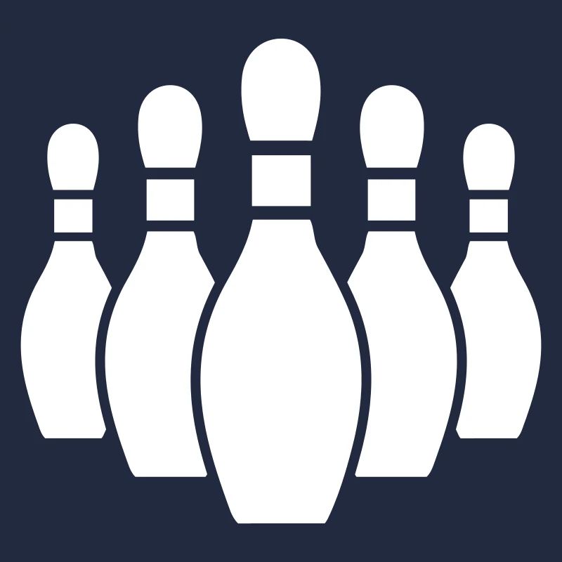 Silhouette des quilles de bowling