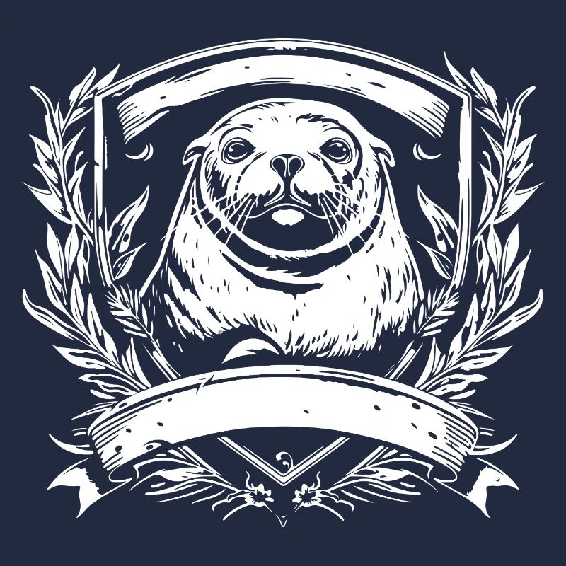 Seelöwe Otter im Laurel-Abzeichen