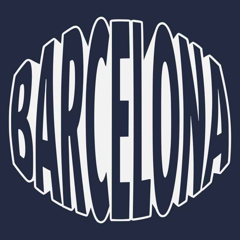 Barcelona Oval Schriftzug