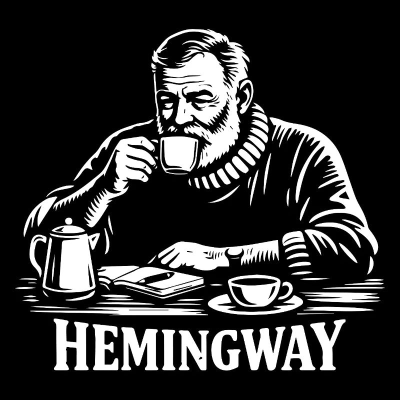 Hemingway Kaffee-Silhouette