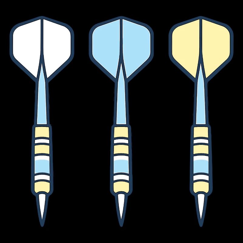Trio de fléchettes : Flèches colorées