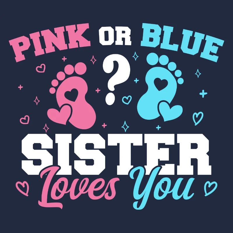 Rosa Oder Blau Schwester Liebt Dich Geschlecht Enthüllung Schwester