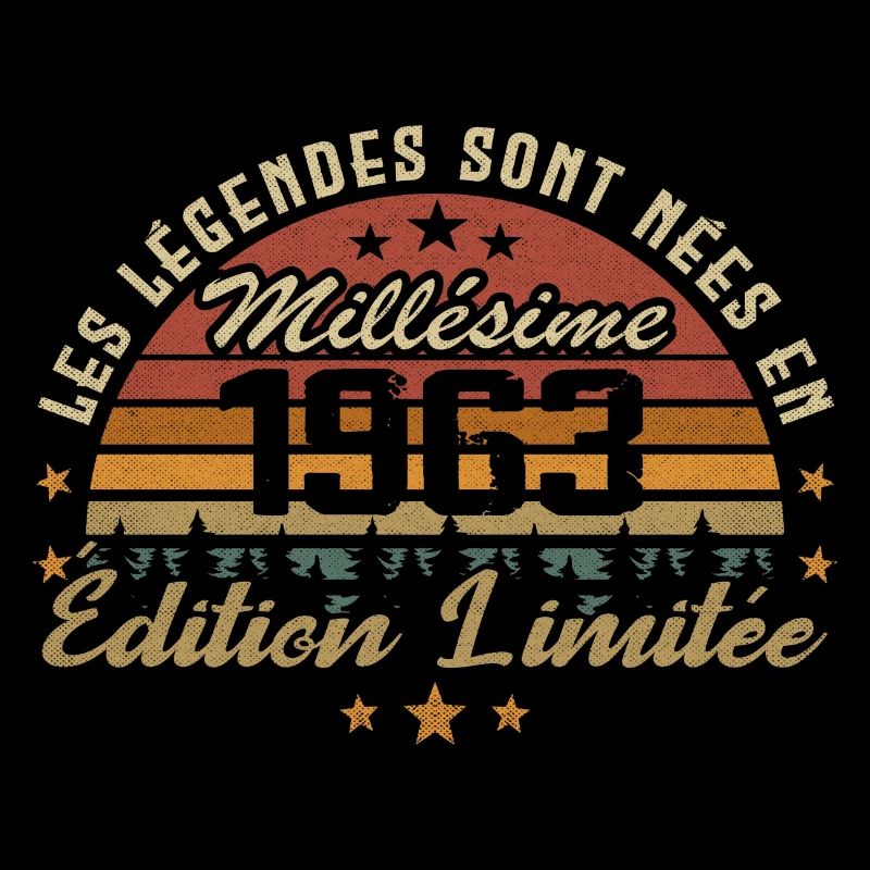 Millésime 1963 Cadeau 61e Anniversaire 61 ans