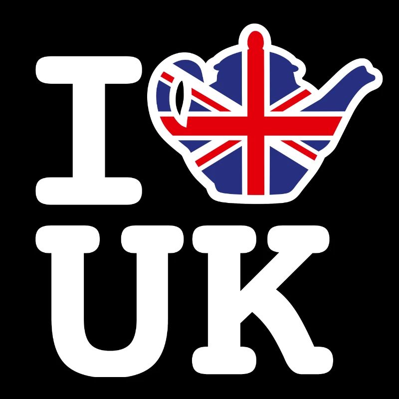 Union Jack Flag Teapot J’aime royaume-uni Royaume-Uni Britannique