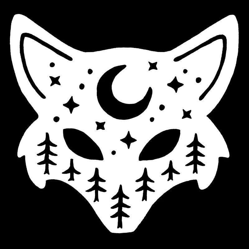 White fox totem of nature