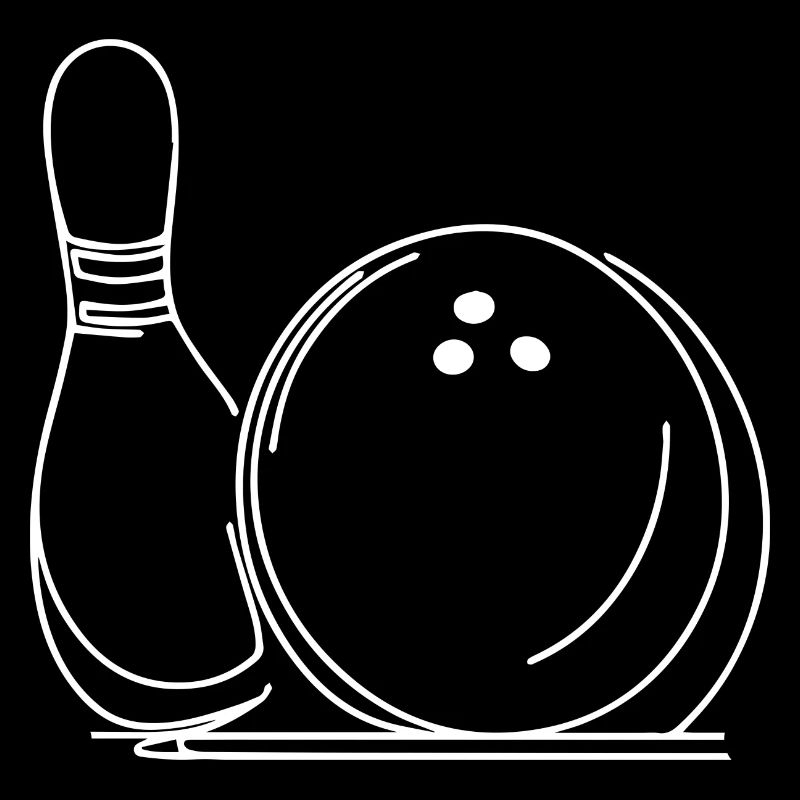 Bowlingkugel und Pin Zeichnung