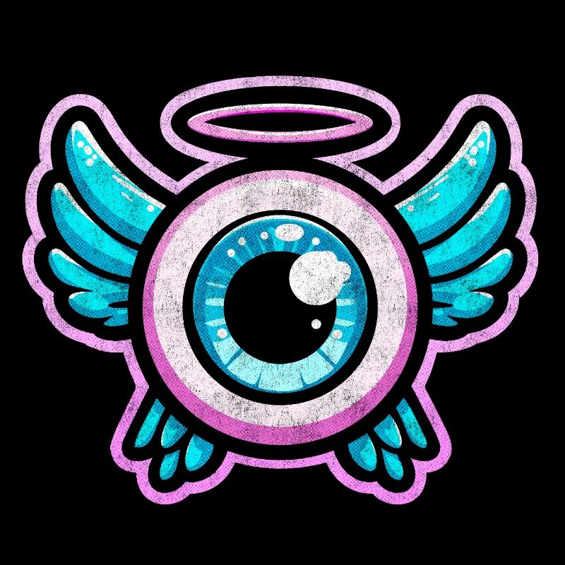 Œil fantaisiste avec conception d’ailes d’ange