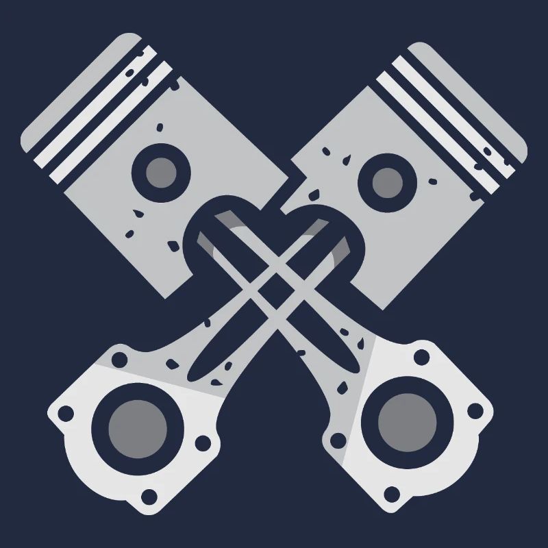 Piston croisé gris conception mécanique