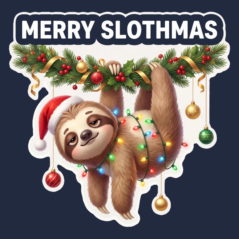 Happy Slothmas String Lights