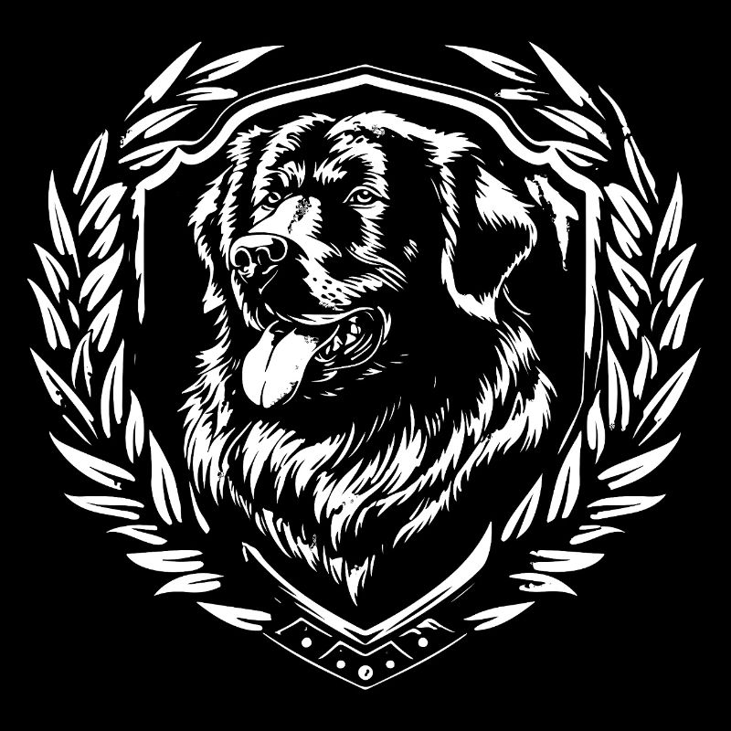 Wappenhund im Siegelkranz
