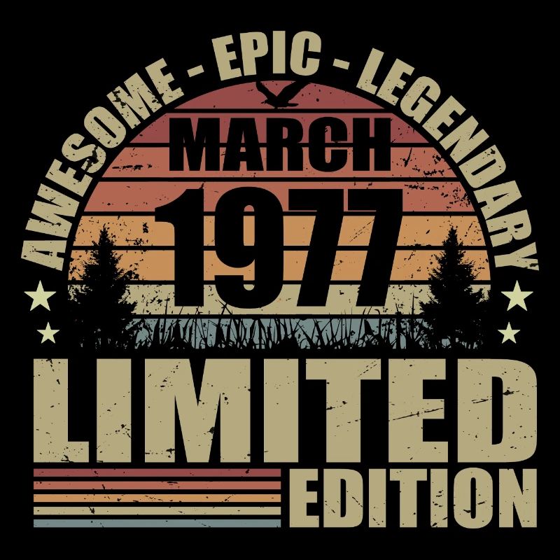 Millésime Mars 1977 Anniversaire - mars 1977