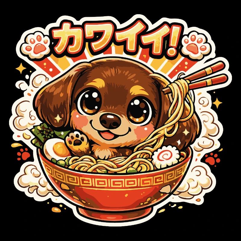 Teckel de Ramen Kawaii