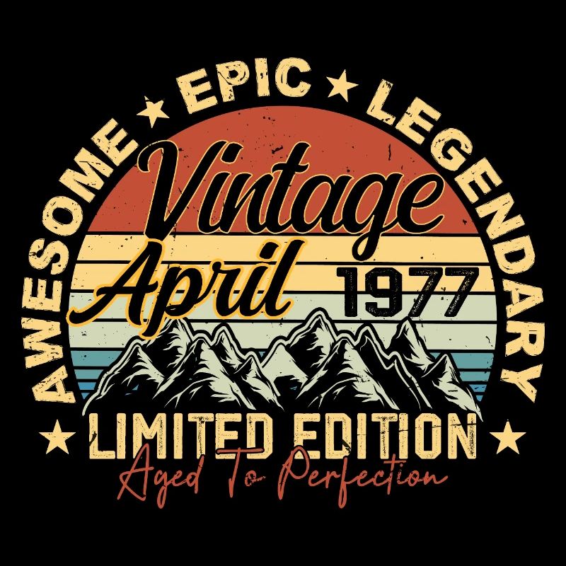 48th Birthday Gift Vintage April 1977