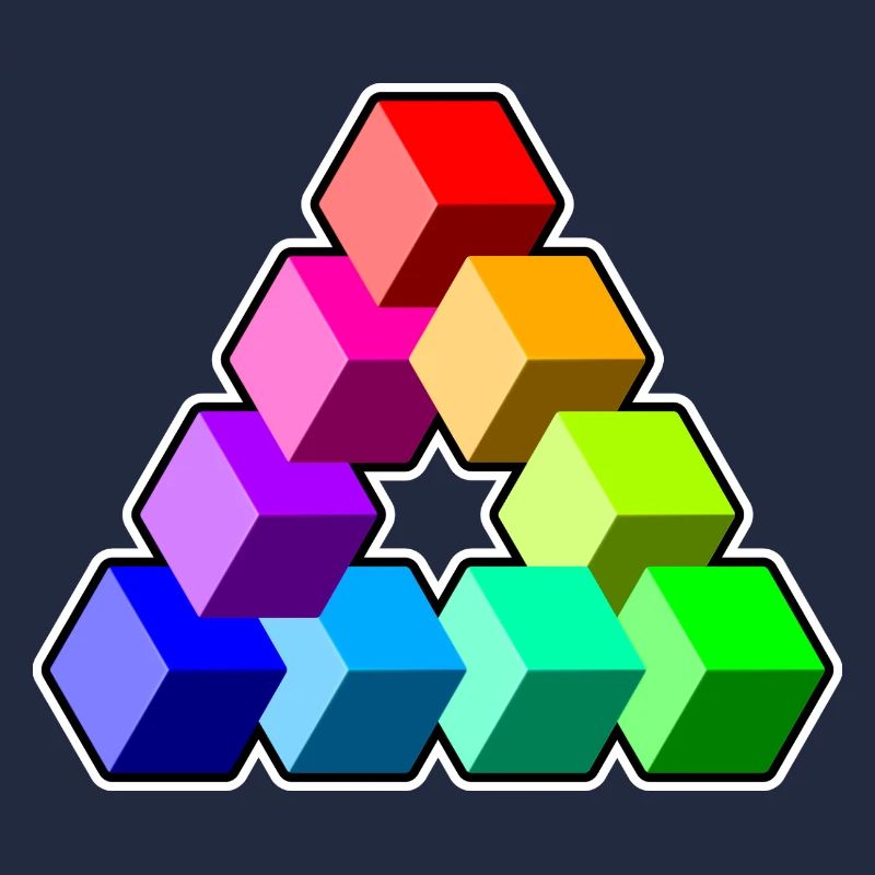 Triangle Colored Cubes