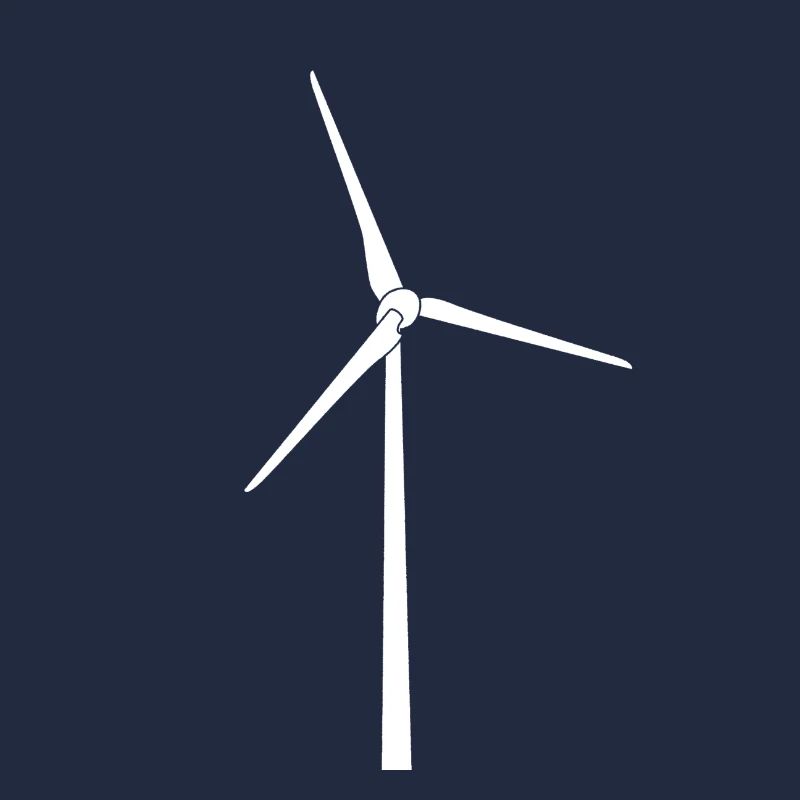 Windkraft Silhouette Weiß
