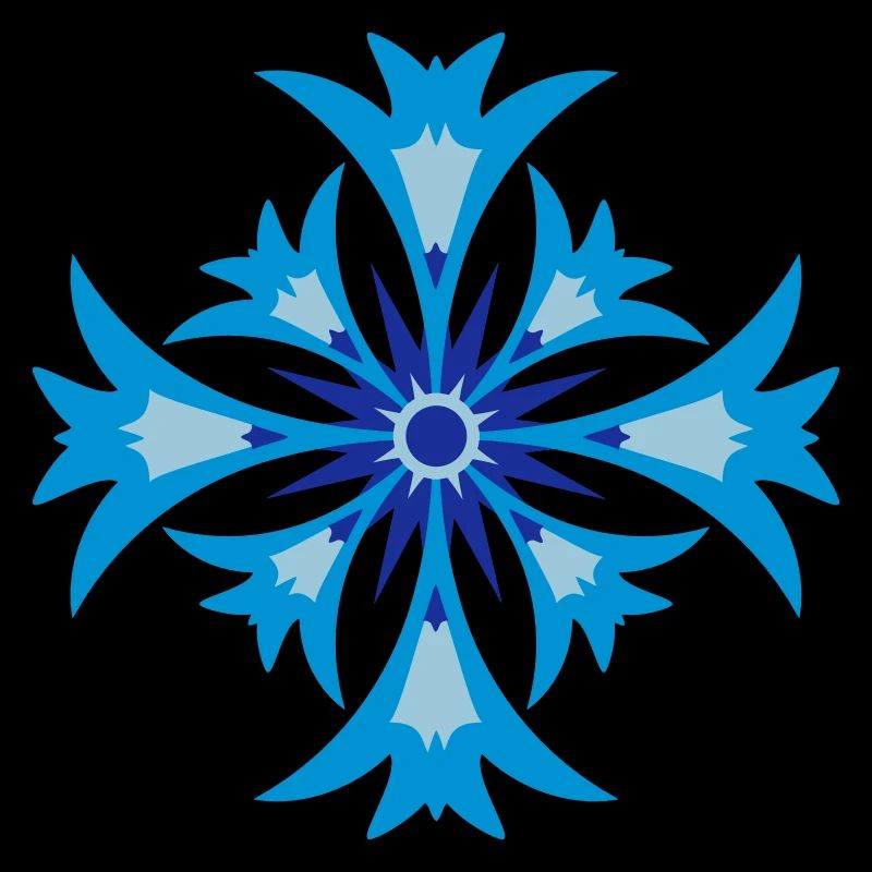 Une fleur stylisée de bleuet