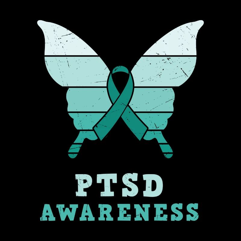 Schmetterling Ptsd Awareness Teal Ribbon