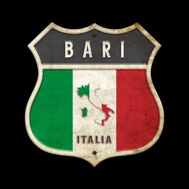 Bari Italie Armoiries Drapeaux Design