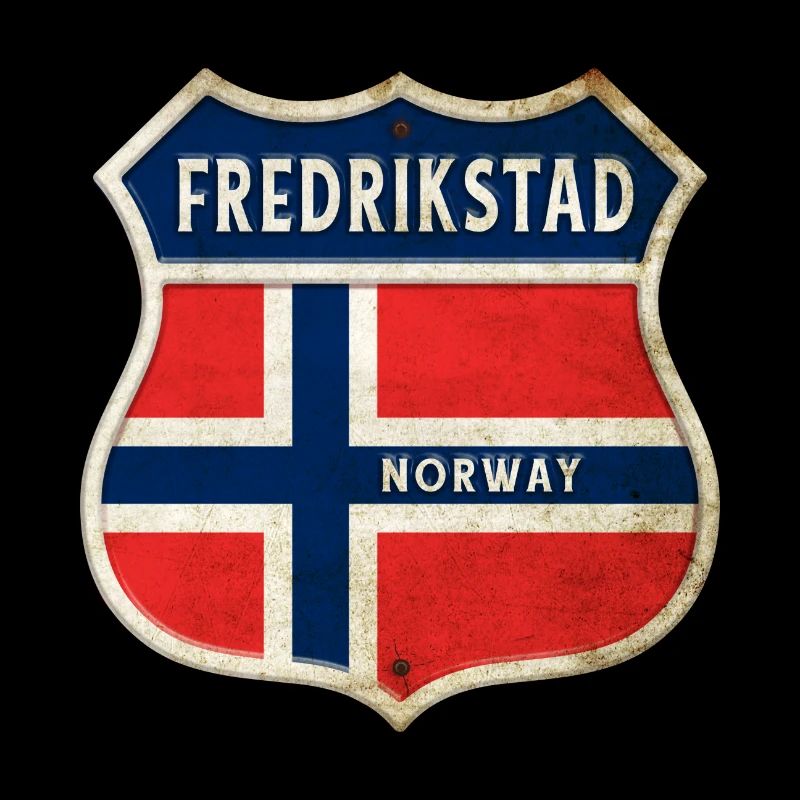 Fredrikstad Norvège Armoiries Drapeaux Design