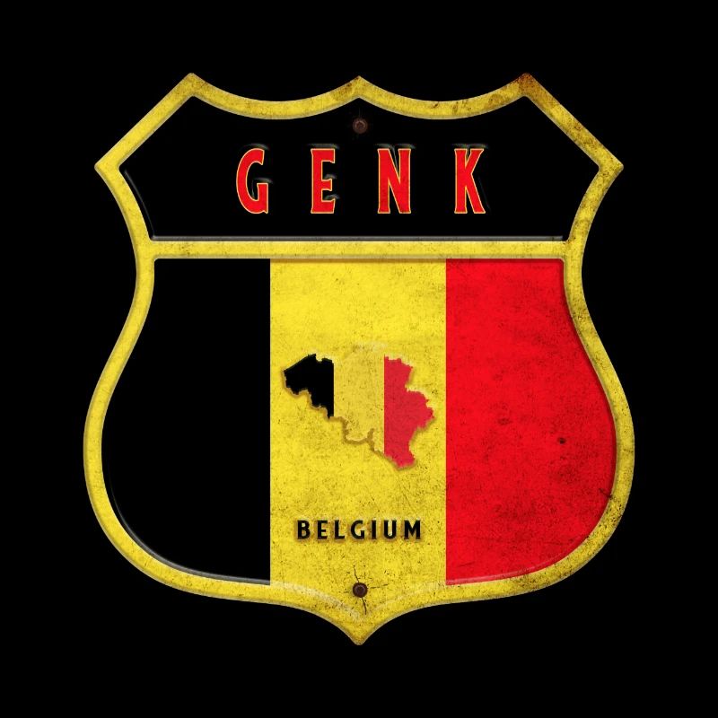 Genk Belgique Armoiries Drapeaux Design