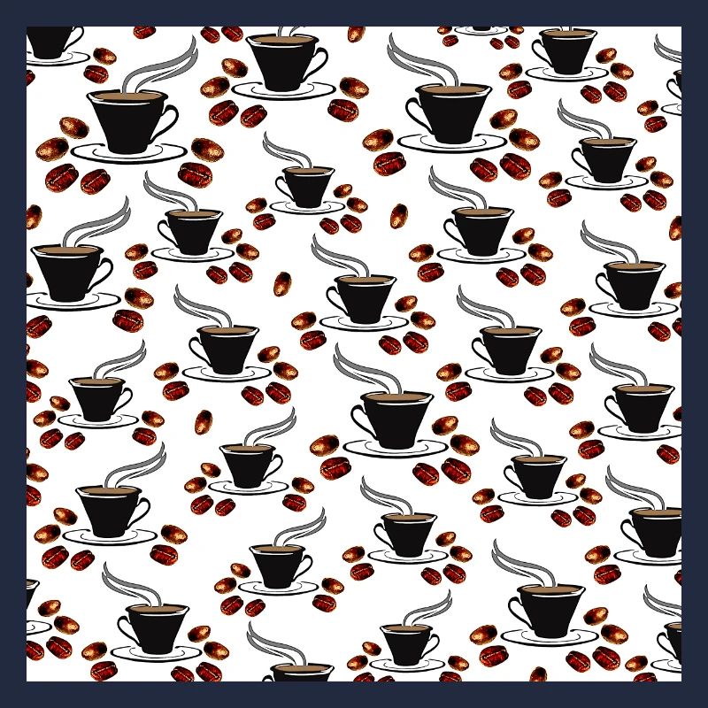 kaffeetassen Kaffeebohnen Küchenmuster