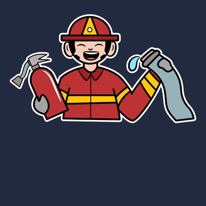 Fire Brigade Hose Rescuer Fire Extinguisher