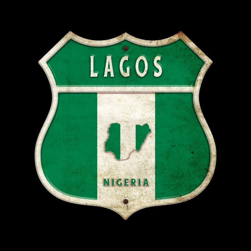 Lagos Nigeria Drapeau de conception d'armoiries