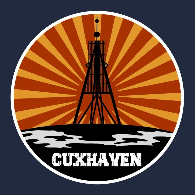Cuxhaven Retro Skyline