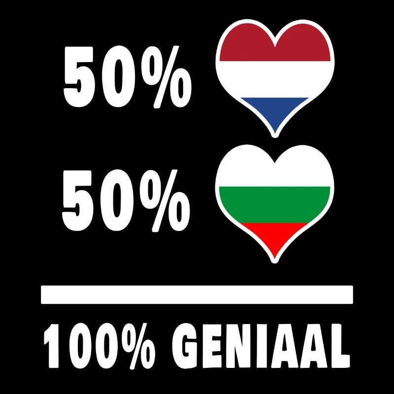 Bulgaria and the Netherlands 100% Genius Flag