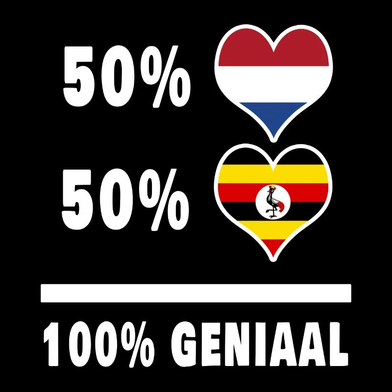 Ouganda et Pays-Bas 100% Genius flag