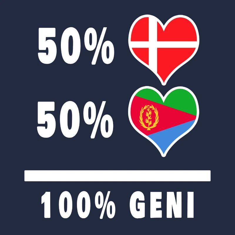 Drapeau 100% génie de l’Erythrée et du Danemark