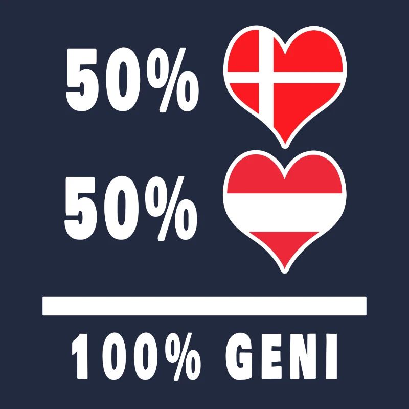 Autriche et Danemark 100% Genius Flag