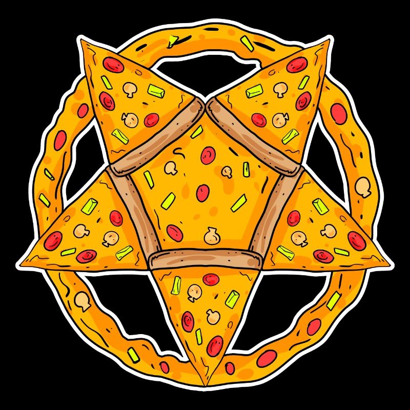 Pentagram pizza drôle