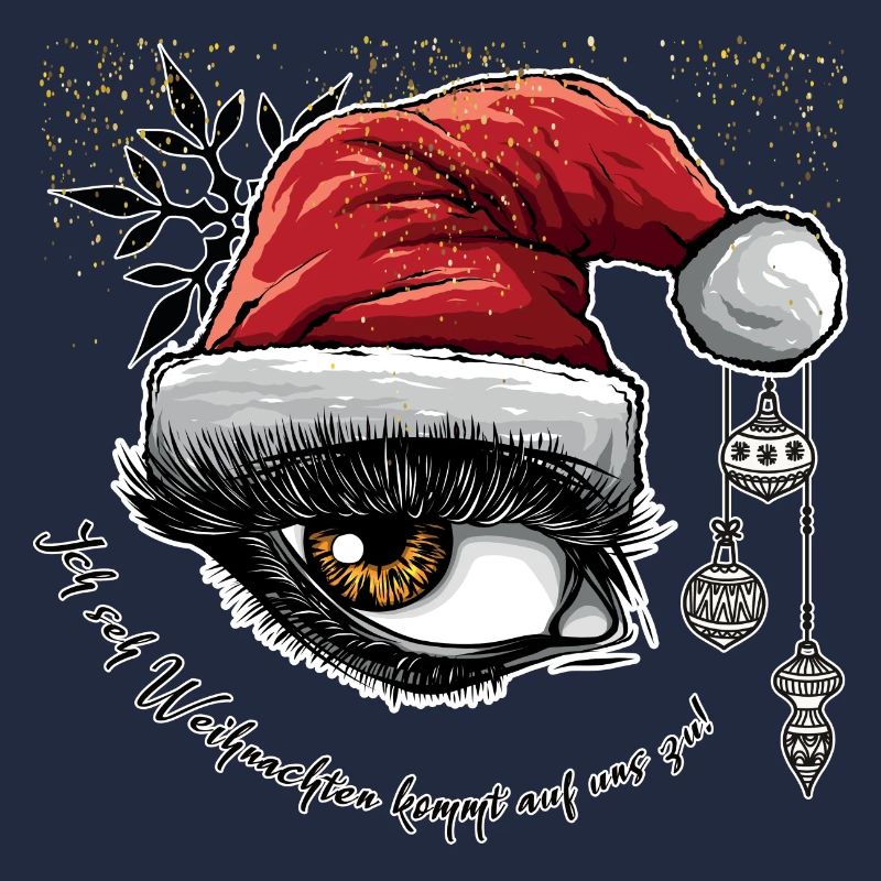 Weihnachtsauge im Graffiti-Stil mit Hut