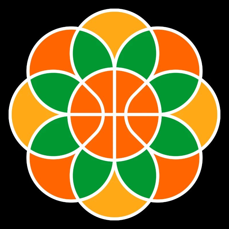 Mandala de fleur de basket-ball