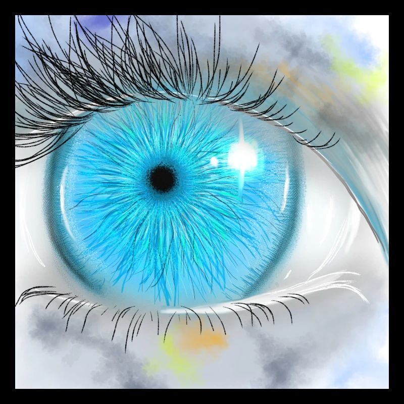 Faszinierende blaue Augenillustration
