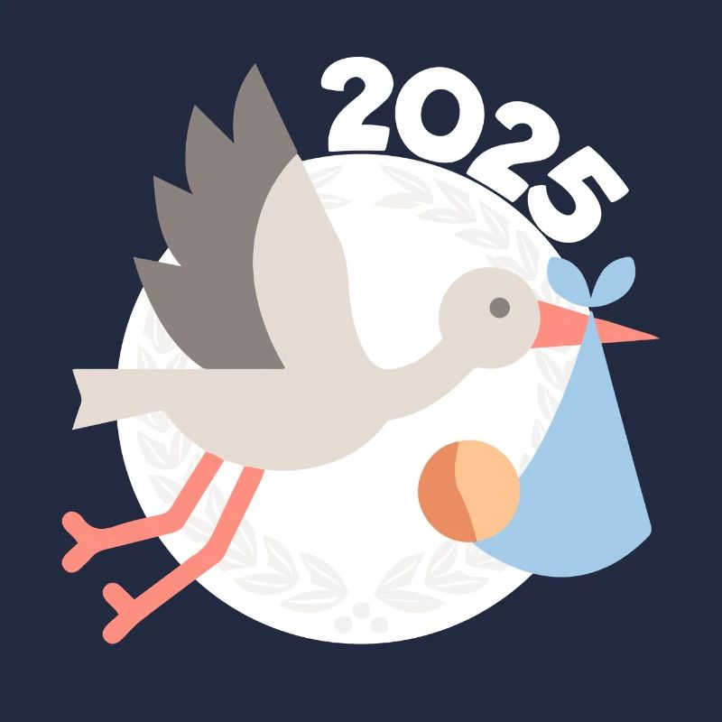 Cigogne avec bébé 2025