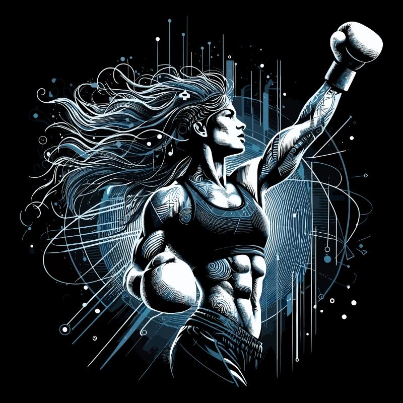Boxer Woman Victory Pose Boxing Gift