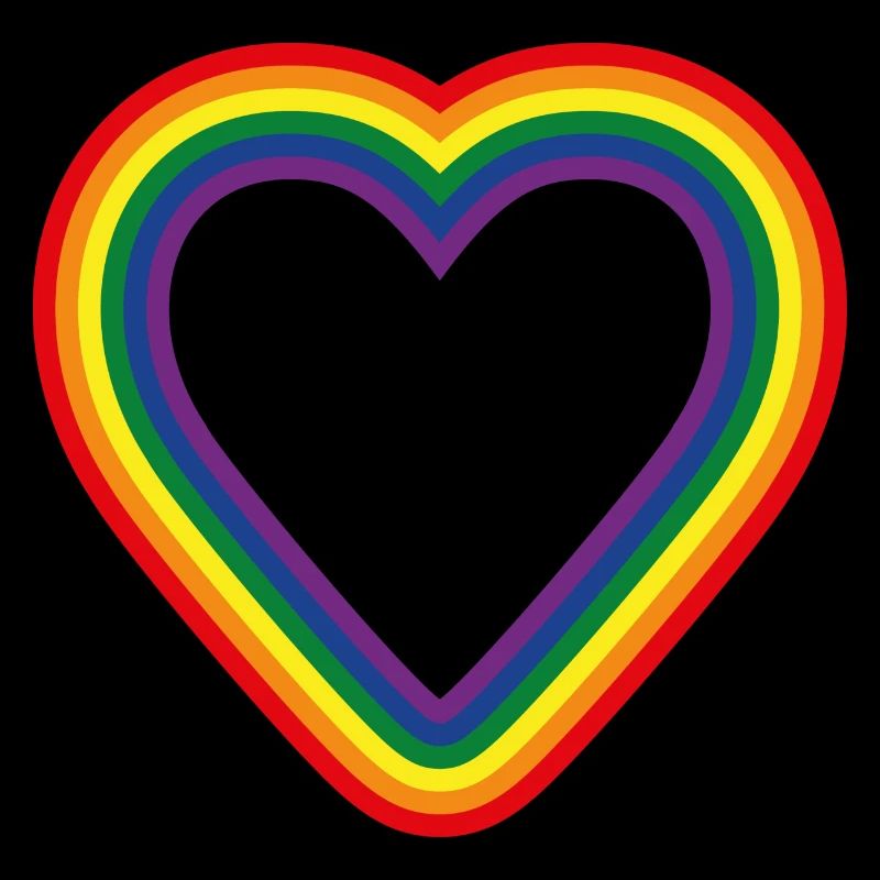 Symbole arc-en-ciel en forme de cœur Communauté LGTBQ+