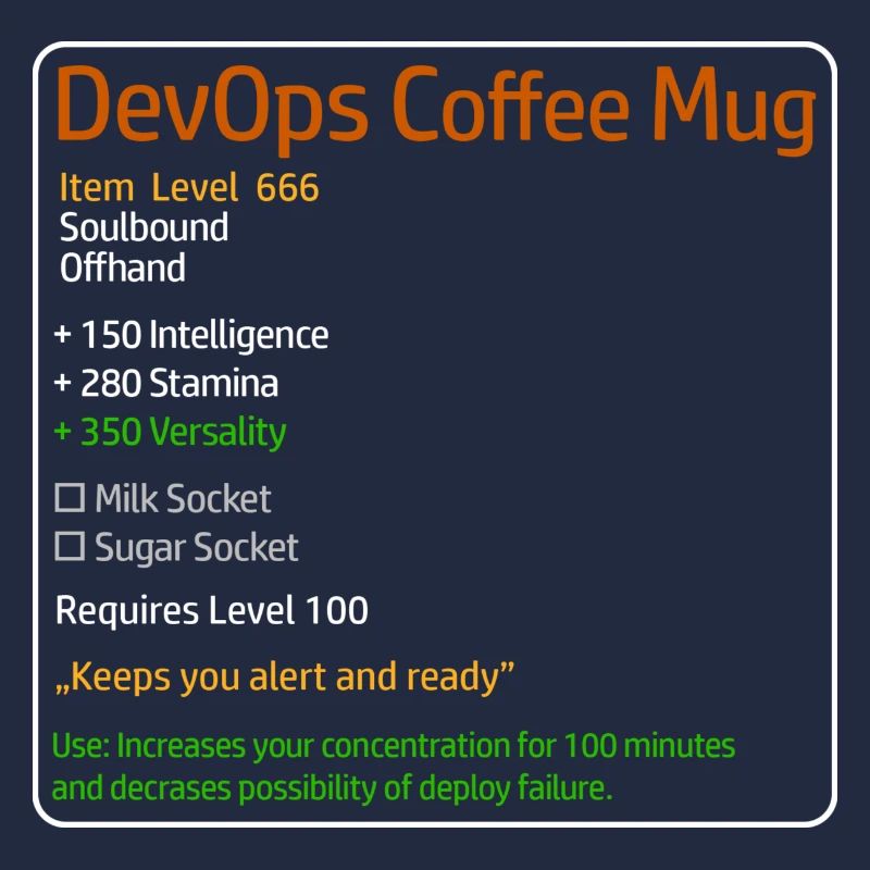 DevOps Coffee Mug System Admin Theme